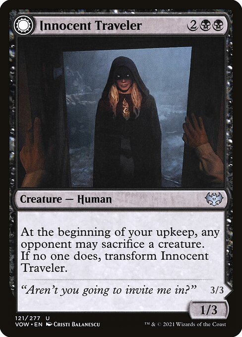 Innocent Traveler // Malicious Invader (121) [Innistrad: Crimson Vow]