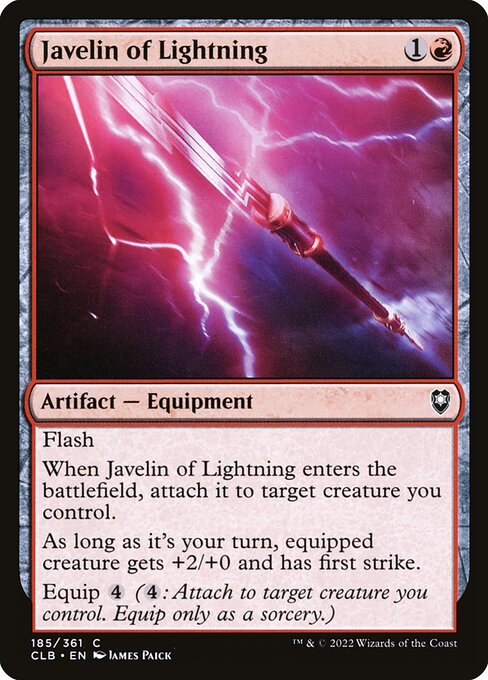 Javelin of Lightning (185) [Commander Legends: Battle for Baldur's Gate]