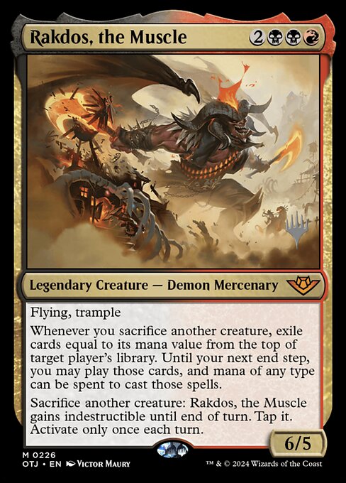 Rakdos, the Muscle (226p) [Outlaws of Thunder Junction Promos]