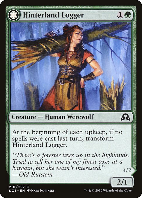 Hinterland Logger // Timber Shredder (210) [Shadows over Innistrad]