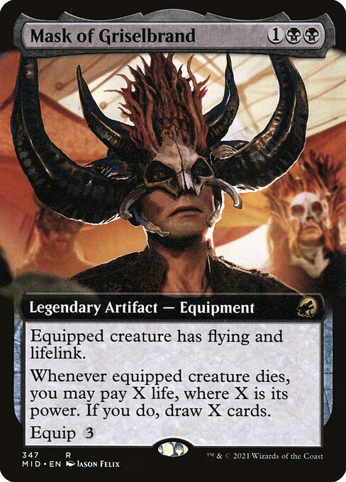 Mask of Griselbrand (347) [Innistrad: Midnight Hunt] [Extended Art]