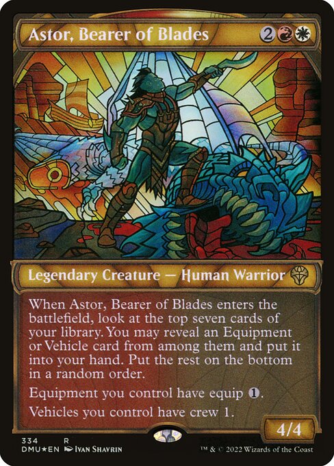 Astor, Bearer of Blades (334) [Dominaria United] [Showcase]