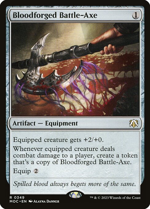 Bloodforged Battle-Axe (349) [March of the Machine Commander]