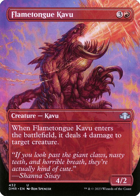 Flametongue Kavu (432) [Dominaria Remastered] [Borderless]