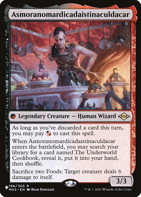 Asmoranomardicadaistinaculdacar (MH2-186) [The List]
