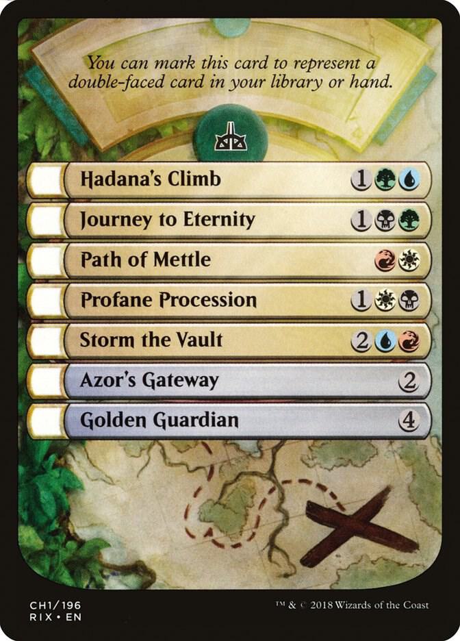 Checklist Card - Rivals of Ixalan (CH1) [Rivals of Ixalan]