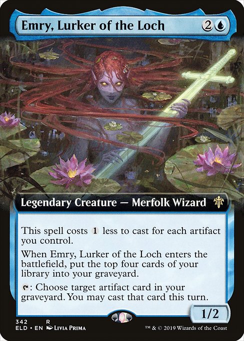 Emry, Lurker of the Loch (342) [Throne of Eldraine] [Extended Art]
