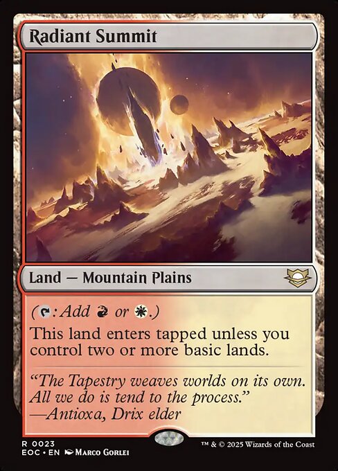 Radiant Summit (23) [Edge of Eternities Commander]