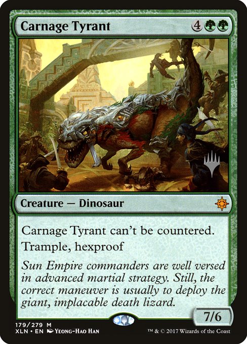Carnage Tyrant (179p) [Ixalan Promos]