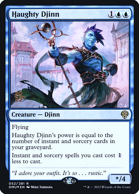 Haughty Djinn (52s) [Dominaria United Promos]