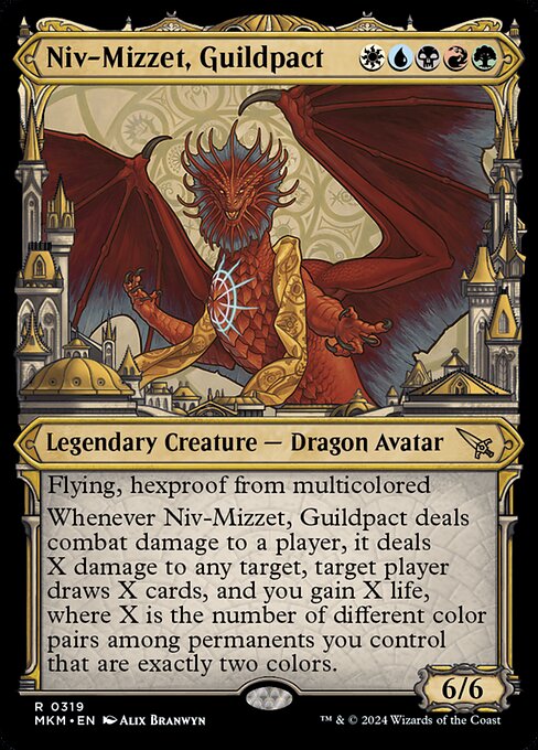Niv-Mizzet, Guildpact (319) [Murders at Karlov Manor] [Showcase]