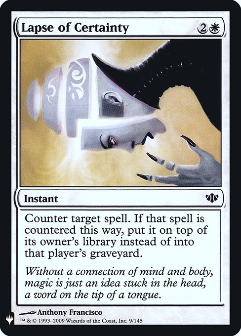 Lapse of Certainty (CON-9) [The List]