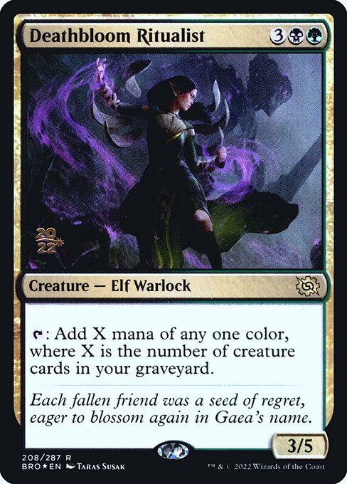 Deathbloom Ritualist (208s) [The Brothers' War Promos]