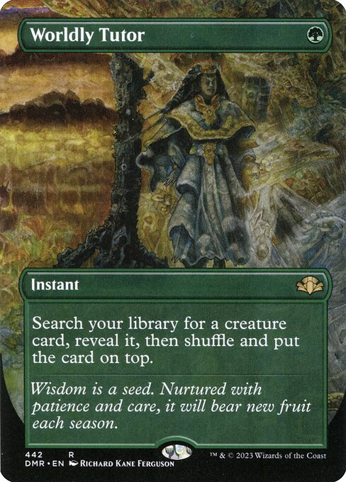 Worldly Tutor (442) [Dominaria Remastered] [Borderless]