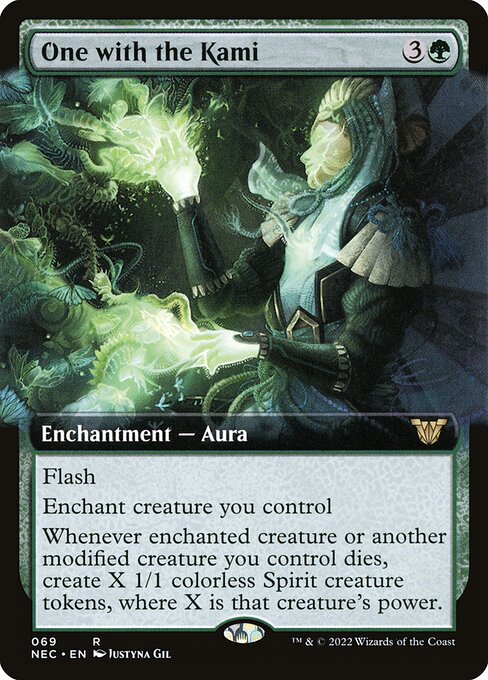 One with the Kami (69) [Neon Dynasty Commander] [Extended Art]