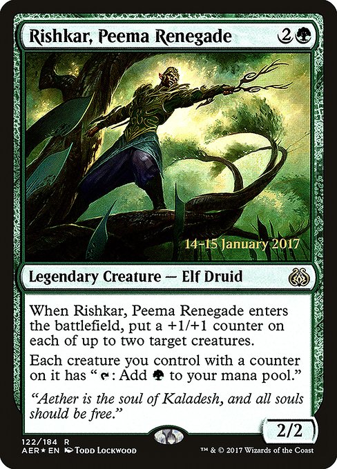 Rishkar, Peema Renegade (122s) [Aether Revolt Promos]