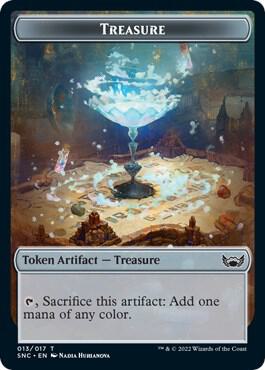Treasure (013) // Fish Double-Sided Token (13 // 4) [Streets of New Capenna]