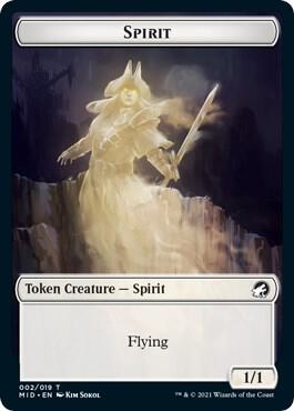 Spirit Token (2) [Innistrad: Midnight Hunt]