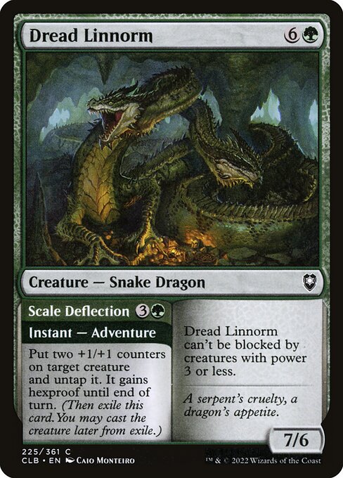 Dread Linnorm // Scale Deflection (225) [Commander Legends: Battle for Baldur's Gate]