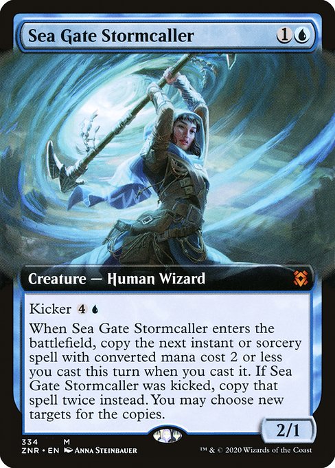 Sea Gate Stormcaller (334) [Zendikar Rising] [Extended Art]
