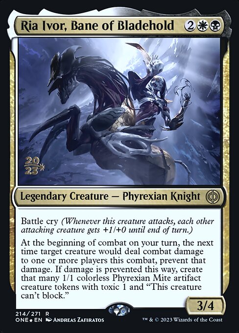 Ria Ivor, Bane of Bladehold (214s) [Phyrexia: All Will Be One Promos]