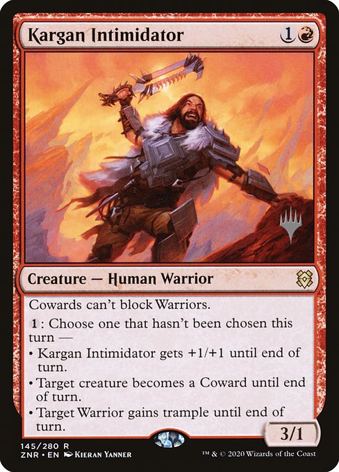 Kargan Intimidator (145p) [Zendikar Rising Promos]