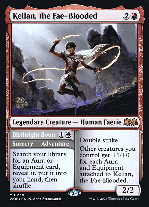 Kellan, the Fae-Blooded // Birthright Boon (230s) [Wilds of Eldraine Promos]