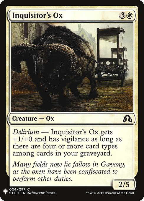 Inquisitor's Ox (SOI-24) [The List]