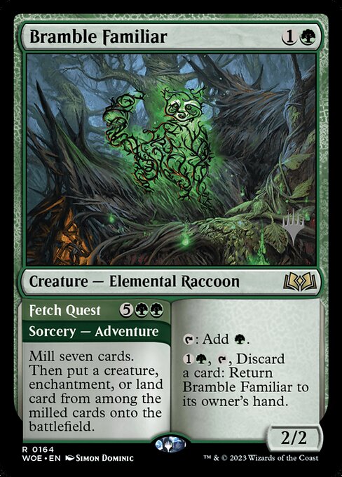 Bramble Familiar // Fetch Quest (164p) [Wilds of Eldraine Promos]