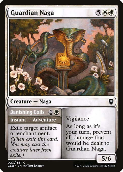 Guardian Naga // Banishing Coils (23) [Commander Legends: Battle for Baldur's Gate]