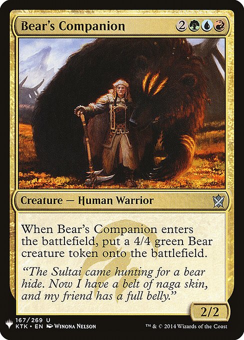 Bear's Companion (KTK-167) [The List]