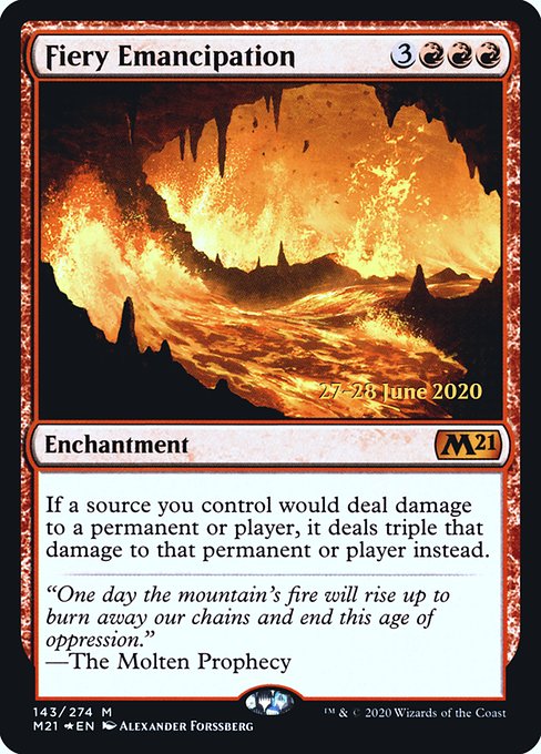 Fiery Emancipation (143s) [Core Set 2021 Promos]