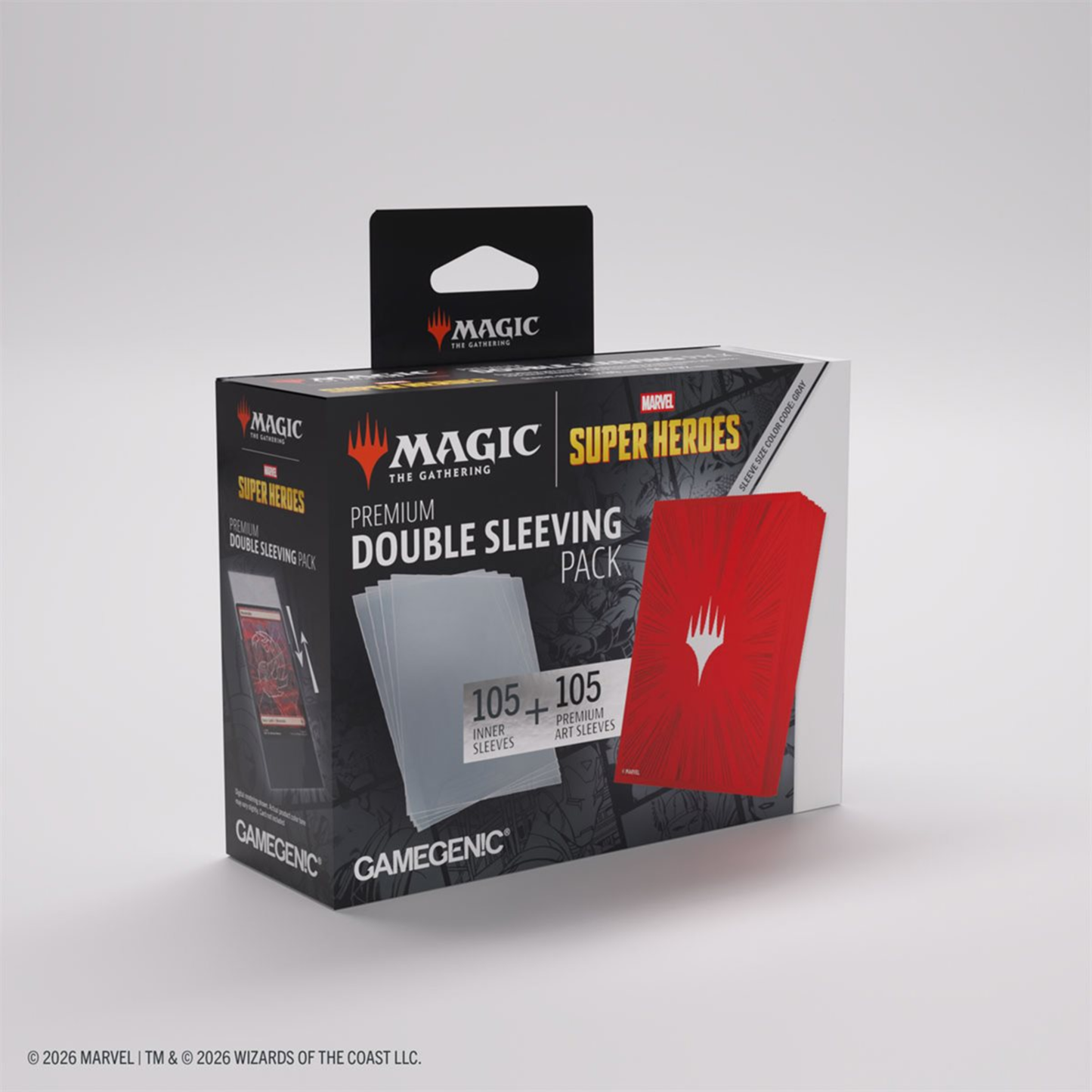 Marvel Super Heroes: Premium Double Sleeve Pack: Comic Burst Black (100)