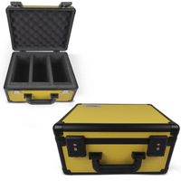 EVORETRO Yellow Aluminum Graded Card Storage Box 3 Rows TSA Lock