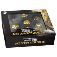 D&D Gold Dragon Metal Dice Set