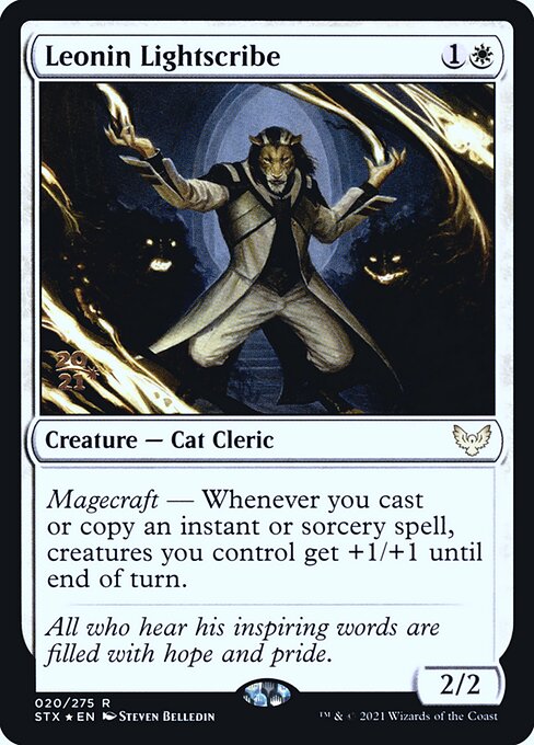 Leonin Lightscribe (20s) [Strixhaven: School of Mages Promos]