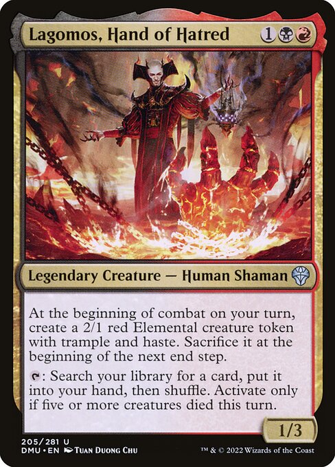 Lagomos, Hand of Hatred (205) [Dominaria United]