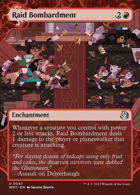 Raid Bombardment (47) [Wilds of Eldraine: Enchanting Tales] [Showcase, Borderless]