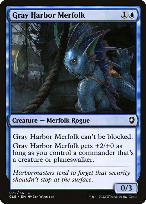 Gray Harbor Merfolk (75) [Commander Legends: Battle for Baldur's Gate]