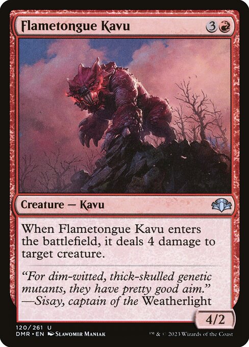 Flametongue Kavu (120) [Dominaria Remastered]