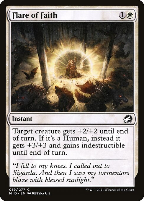 Flare of Faith (19) [Innistrad: Midnight Hunt]