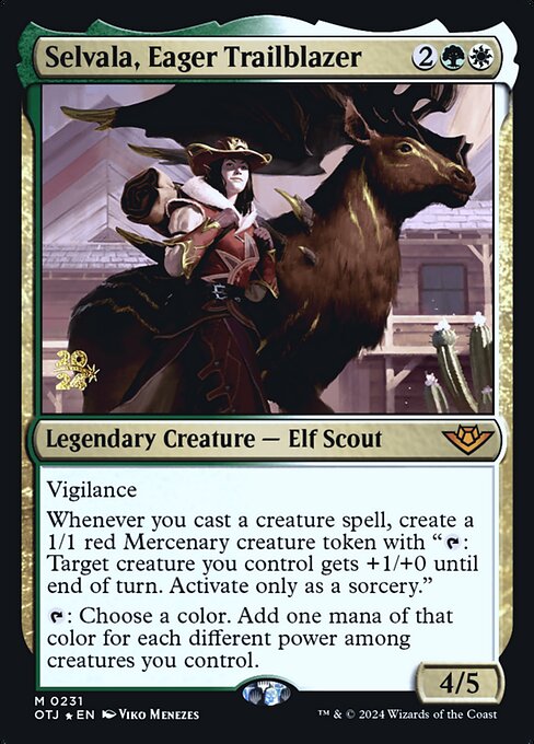 Selvala, Eager Trailblazer (231s) [Outlaws of Thunder Junction Promos]