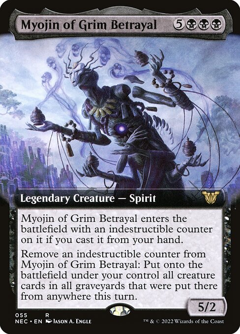 Myojin of Grim Betrayal (55) [Neon Dynasty Commander] [Extended Art]