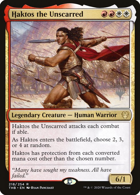 Haktos the Unscarred (218p) [Theros Beyond Death Promos]