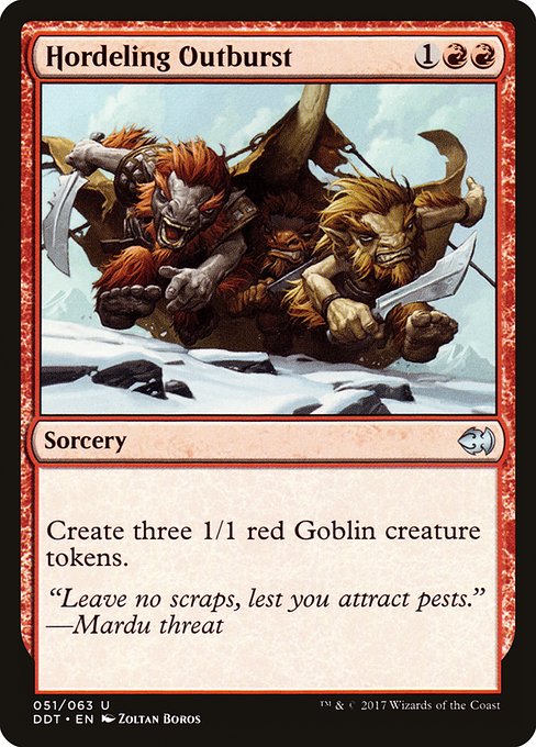 Hordeling Outburst (51) [Duel Decks: Merfolk vs. Goblins]