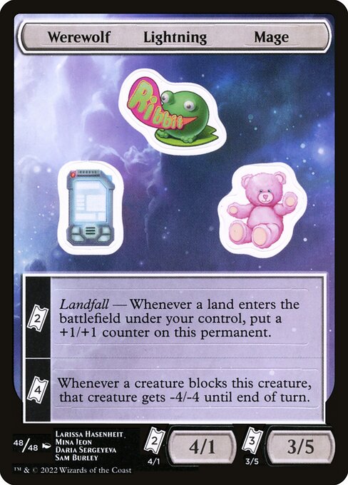 Werewolf Lightning Mage (48) [Unfinity Sticker Sheets]