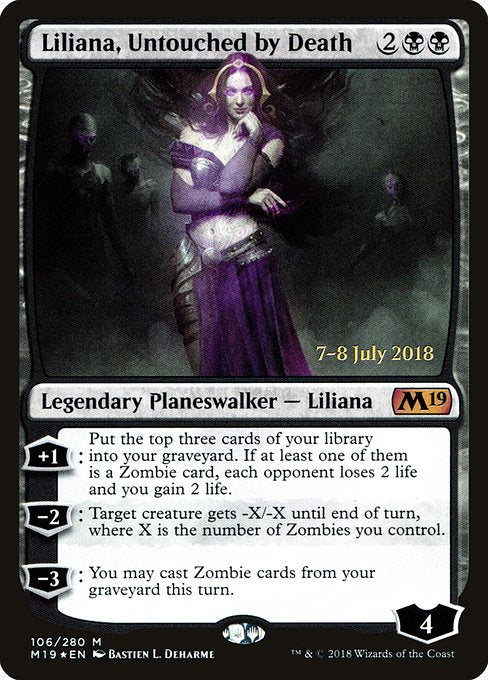 Liliana, Untouched by Death (106s) [Core Set 2019 Promos]
