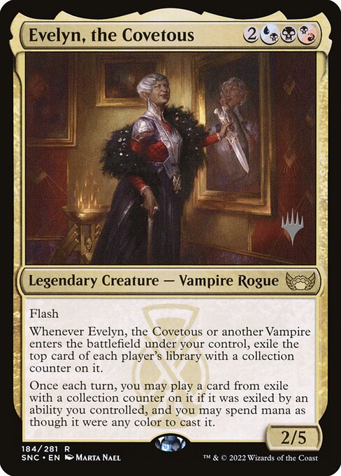 Evelyn, the Covetous (184p) [Streets of New Capenna Promos]
