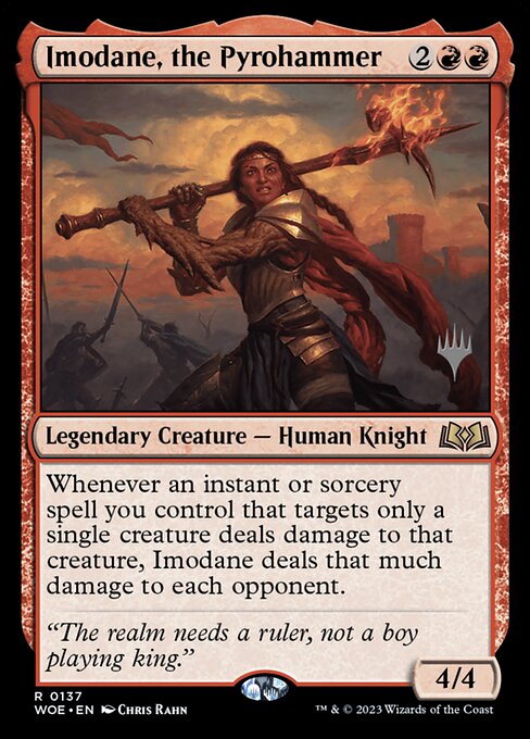 Imodane, the Pyrohammer (137p) [Wilds of Eldraine Promos]