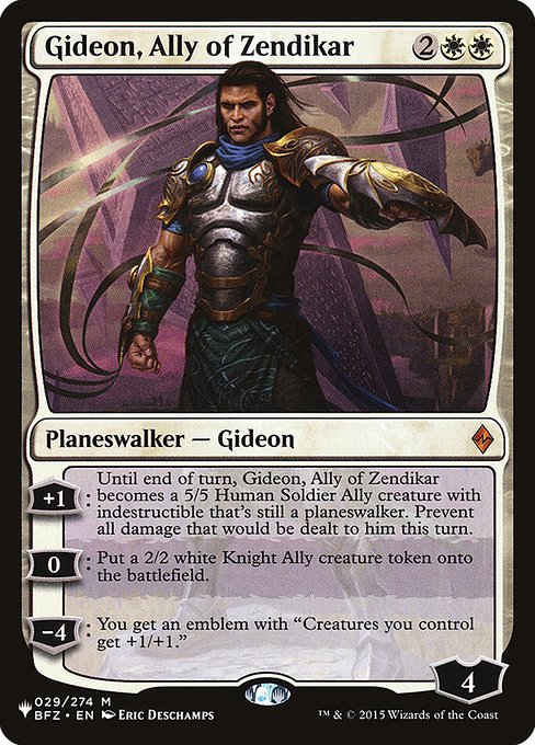 Gideon, Ally of Zendikar (BFZ-29) [The List]